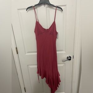 Pink, high low dress,